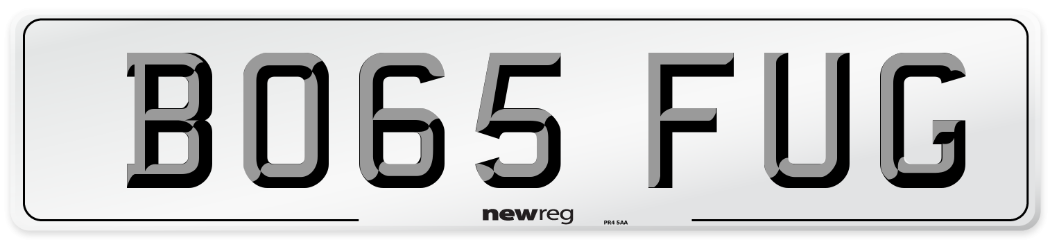 BO65 FUG Number Plate from New Reg